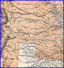 1861 United States Map Slave States Civil War Western Territories Confederate AZ