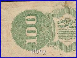 1862 $100 Dollar Confederate States Currency CIVIL War Note Money Better T-49