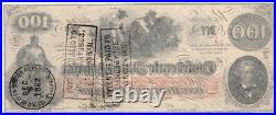 1862 $100 Dollar Confederate States Currency CIVIL War Slave Note
