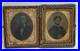 1862 1869 Civil War Era Ambrotype Tin Type Photo Of Confederate Soldier & Wife