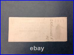1862 $5 Texas Confederate Civil War Warrant for Military Service
