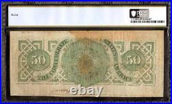 1862 $50 Bill Confederate States Currency CIVIL War Note Better T50 Pf-1 Pcgs 25