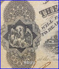 1862 Baton Rouge Louisiana Confederate States $5 Banknote Civil War, PCGS XF 45