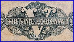 1862 Baton Rouge Louisiana Confederate States $5 Banknote Civil War, PCGS XF 45