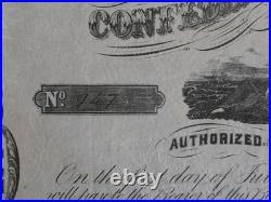 1862 CIVIL WAR $ 100.00 CONFEDERATE LOAN BOND TYPE 54 B-67 / Cr-32