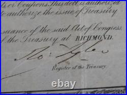1862 CIVIL WAR $ 50.00 CONFEDERATE LOAN BOND TYPE 106 B-132 / Cr-21