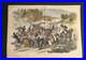 1862 Civil War Slavery Masses Driven South by Confederate Soldiers Hand Colored