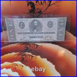 1862 Confederate $1 Note Richmond VA Dec 2 T-55 Style Civil War Currency Signed 1862 Confederate $1 Note Richmond VA Dec 2 T-55 Style Civil War Currency Signed
