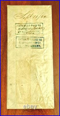 1862 Confederate $100 Richmond Note Train Vignette Civil War Currency