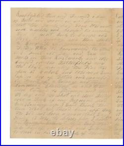 1862 Confederate Civil War Letter 35th Alabama Second Battle of Corinth