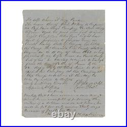 1862 Confederate Civil War Medical Pass Signed by Phillips' Legion Officers (GA)