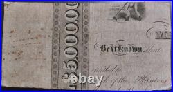 1862 Mobile AL Savings Bank Confederate $1 Bill CIVIL WAR Note on Recycled $5000