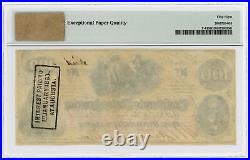 1862 T-41 $100 Confederate States of America Note CIVIL WAR Era PMG AU 58 EPQ