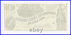 1862 T-44 $1 The Confederate States of America Note CIVIL WAR Era