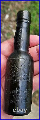 1862 civil war bottle with engrave confederate