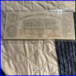 1863 $10 State of North Carolina Civil War Confederate State Banknote UNC Cr 122 1863 $10 State of North Carolina Civil War Confederate State Banknote UNC Cr 122
