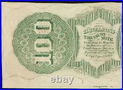 1863 $100 Dollar Confederate States Currency CIVIL War Note Paper Money T-56 Au