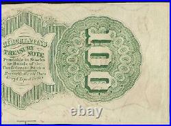 1863 $100 Dollar Confederate States Currency CIVIL War Note Paper Money T-56 Au