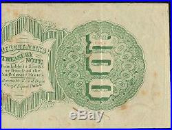 1863 $100 Dollar Confederate States Currency CIVIL War Note Paper Money T-56 Vf