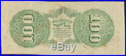 1863 $100 Dollar Confederate States Currency CIVIL War Note Paper Money T-56 Vf