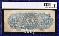 1863 $20 Bill Confederate States Currency CIVIL War Csa Note T-58 Pcgs 50