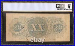 1863 $20 Confederate States Currency CIVIL War Note T58 Pf-4 State II R-10 Pcgs