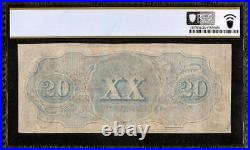 1863 $20 Dollar Confederate States Currency CIVIL War Note Money T-58 Pcgs 25