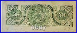 1863 $50 Confederate States of America CSA Paper Currency Civil War T-57 AU/UNC