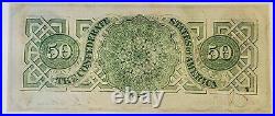 1863 $50 Confederate States of America CSA Paper Currency Civil War T-57 AU/UNC