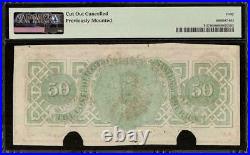 1863 $50 Dollar Confederate States Currency CIVIL War Note Money T-57 Pmg 40