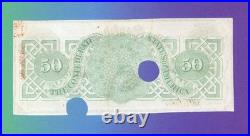 1863 $50 The Confederate States of America T-57 BANK Note CIVIL WAR Era RARE