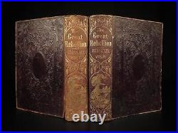 1863 Civil War 1ed The Great Rebellion US Confederate Union Lee Grant Headley 2v