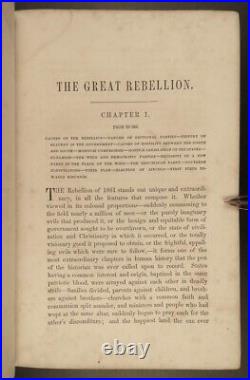 1863 Civil War 1ed The Great Rebellion US Confederate Union Lee Grant Headley 2v