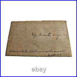 1863 Civil War Confederate Censored Letter to VT Woman Anna Royce, Original Poem