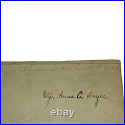 1863 Civil War Confederate Censored Letter to VT Woman Anna Royce, Original Poem