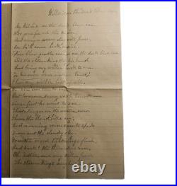 1863 Civil War Confederate Censored Letter to VT Woman Anna Royce, Original Poem