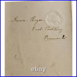 1863 Civil War Confederate Censored Letter to VT Woman Anna Royce, Original Poem