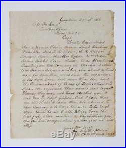 1863 Civil War Letter Confederate 1st SC Captain Seeks Arrest of Deserters