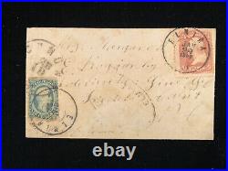 1863 Confederate CIVIL War Prisoner's Cover Elmira Prison Csa #12 + #65