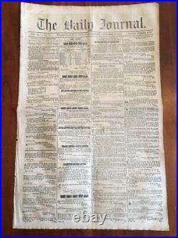 1863 Confederate Civil War Era Newspaper Wilmington North Carolina, Auctions, NC