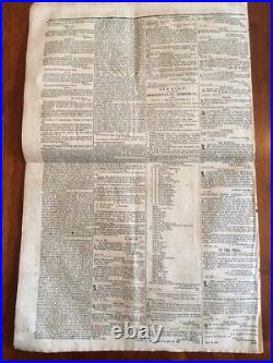 1863 Confederate Civil War Era Newspaper Wilmington North Carolina, Auctions, NC