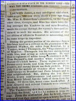 1863 Confederate Civil War newspaper day after Pres LINCOLN's GETTYSBURG ADDRESS