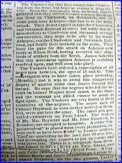 1863 Confederate Civil War newspaper day after Pres LINCOLN's GETTYSBURG ADDRESS