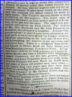 1863 Confederate Civil War newspaper day after Pres LINCOLN's GETTYSBURG ADDRESS