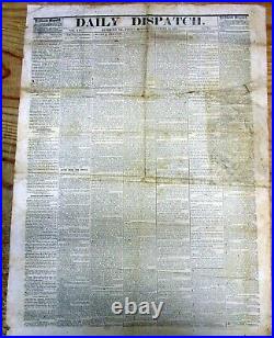 1863 Confederate Civil War newspaper day after Pres LINCOLN's GETTYSBURG ADDRESS