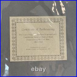1863 Confederate States $500 Bond Civil War with Coupons COA CSA 1863 Confederate States $500 Bond Civil War with Coupons COA CSA