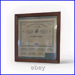 1863 Confederate States of America $1000 Civil War Bond Stonewall Jackson framed 1863 Confederate States of America $1000 Civil War Bond Stonewall Jackson framed