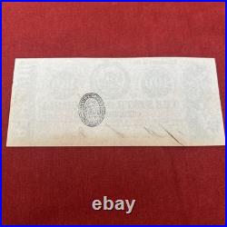 1863 Georgia $100 Confederate Currency Note Milledgeville Civil War Original