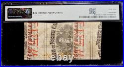 1863 RALEIGH NORTH CAROLINA 25c Confederate Civil War Banknote Currency, PMG 62