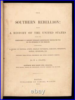 1863 Southern Rebellion CIVIL WAR Confederate SLAVERY Battles Maps Dred Scott 2v